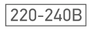 220-240V belgilanishi