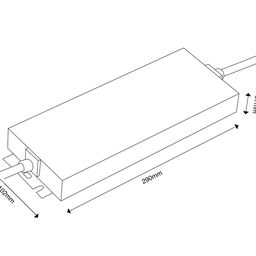 LED lenta uchun quvvat manbai TPW, 600 W, namlikdan himoyalangan, 12 V, MTPW-600-12