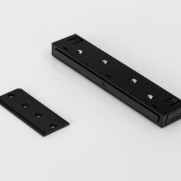 SY-LINK 48V to‘g‘ri konnektor, qora rang, umumiy ko‘rinish