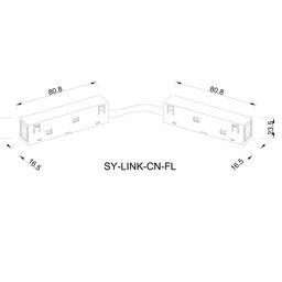 Гибкий коннектор для шинопровода, серия SY-LINK, Белый, IP20, SY-LINK-CN-FL-WH