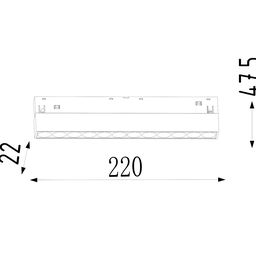 Chiziqli darklayt yoritgich, SY-LINK seriyasi, Oq, 12Вт, IP20, Iliq oq (3000К), SY-LINK-220-WH-12-WW