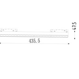 Chiziqli darklayt yoritgich, SY-LINK seriyasi, Qora, 18 Vt, IP20, Iliq oq (3000K), SY-LINK-435-BL-18-WW