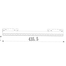 Chiziqli darklayt yoritgich, SY-LINK seriyasi, oq, 18Wt, IP20, iliq oq (3000K), SY-LINK-435-WH-18-WW