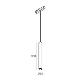 Osma silindrsimon chiroq, SY-LINK seriyasi, Qora, 5Вт, IP20, Iliq oq (3000К), SY-LINK-TB-BL-5-WW