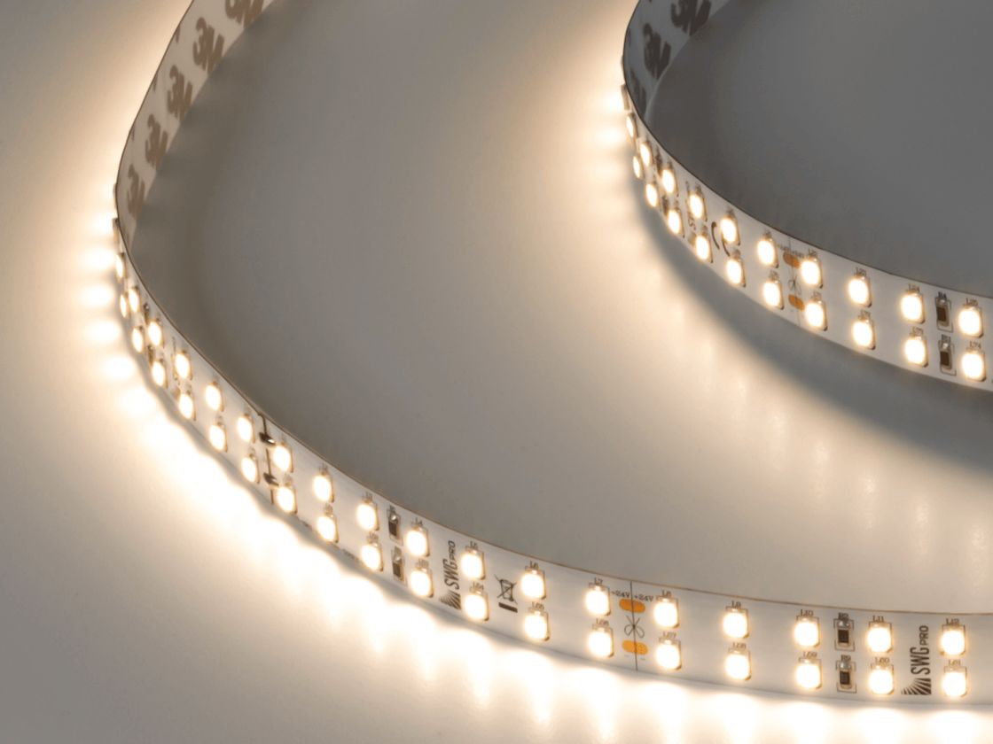 SWG PRO 2835 LED lenta, 196 LED/m, 20 Vt/m, 24V, IP20, Rang: Neytral oq, SWG2P196-24-20-NW-20