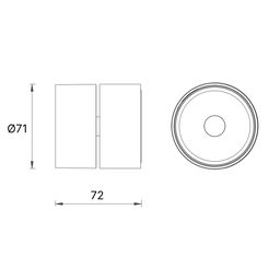 Ustki o‘rnatiladigan yoritgich Rink 10W Oq 3000K, R-SSF-WH-WW