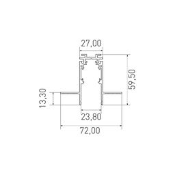 Gipsokarton uchun chuqur o‘rnatiladigan vstraivoy shina yo‘li, SY-LINK seriyasi, Qora, IP20, SY-LINK-20T1-2.5-BL