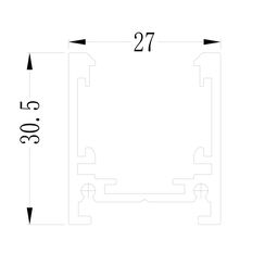 Past profilli ustki montajli shina yo‘li, SY-LINK seriyasi, Oq, 2.5m, IP20, SY-LINK-20S1S-2.5-WH