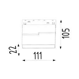 Mat diffuzorli buklet-svetilnik, SY-LINK seriyasi, Oq, 6Вт, IP20, Iliq oq (3000К), SY-LINK-FLMT-WH-6-WW