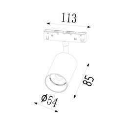 LED spot yoritgich, SY-LINK seriyasi, kumush rang, 10Вт, IP20, neytral oq (4000К), SY-LINK-SP-SL-10-NW