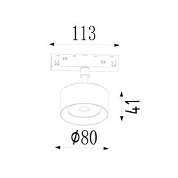 Keng spot yoritgich, SY-LINK seriyasi, Oq, 10 Vt, IP20, Neytral oq (4000K), SY-LINK-FTS-WH-10-NW