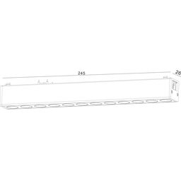 Светильник трековый SLIM, 48В 12W черный 2700-6000К, DL-SLIM-DRBL-12-CCT