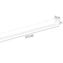 SLIM trek chirog‘i, 48V 18W qora 2700-6000K, DL-SLIM-DRBL-18-CCT