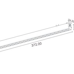 SLIM trek yoritgichi, 48V 18W oq 2700-6000K, DL-SLIM-DRWH-18-CCT