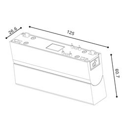 Светильник трековый SLIM, 48В 10W белый 2700-6000К, DL-SLIM-FLWH-10-CCT