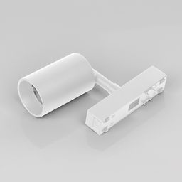 Oq rangli SLIM spot chiroq, adapter ulagichi va kontaktlari
