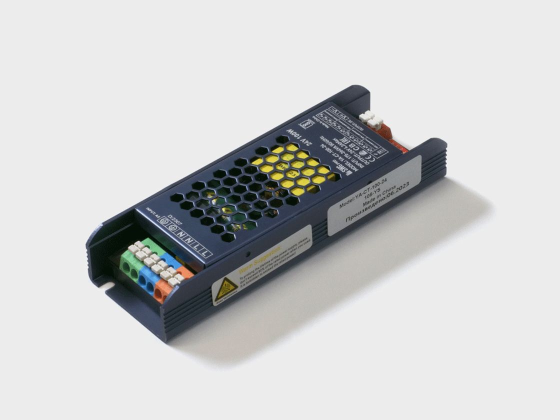 24V 100W IP20 ochiq turdagi quvvat manbai, qora