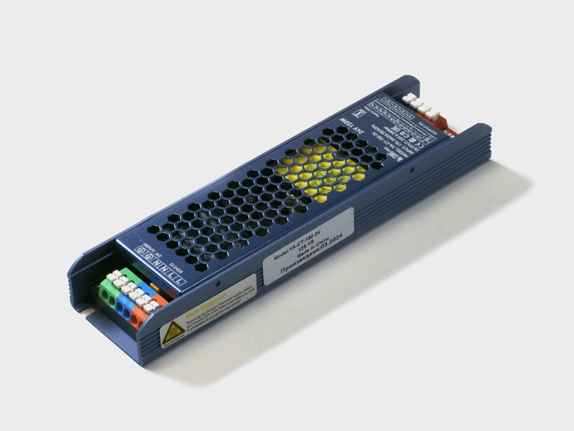 24V 250W IP20 quvvat manbai, metall korpusli