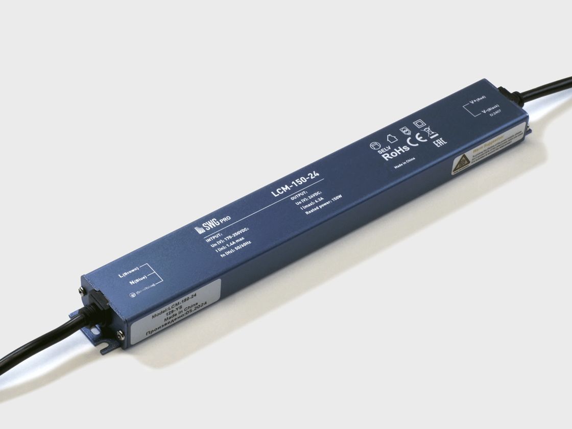 SWG PRO LCM-150-24 ultra yupqa quvvat manbai, qora korpus