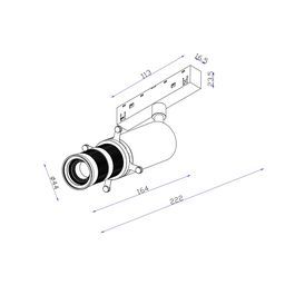 Muzey uchun spot yoritgich, SY-LINK seriyasi, Qora, 10Вт, IP20, Iliq oq (3000К), SY-LINK-MSL-BL-10-WW