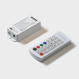RGBW kontroller, 2.4G pult bilan, 21 tugma, DC12/24V, <16A(MAX), SW-RGBW-2.4G-16A