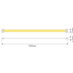 SWG PRO COB LED lenta, 480 LED/m, 10 Vt/m, 24V, IP67, Rang: Iliq oq, SWG-COB480-24-10-WW-67
