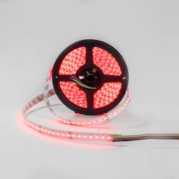 RGBWC COB LED lenta g‘altagi, qizil rangda yoritish
