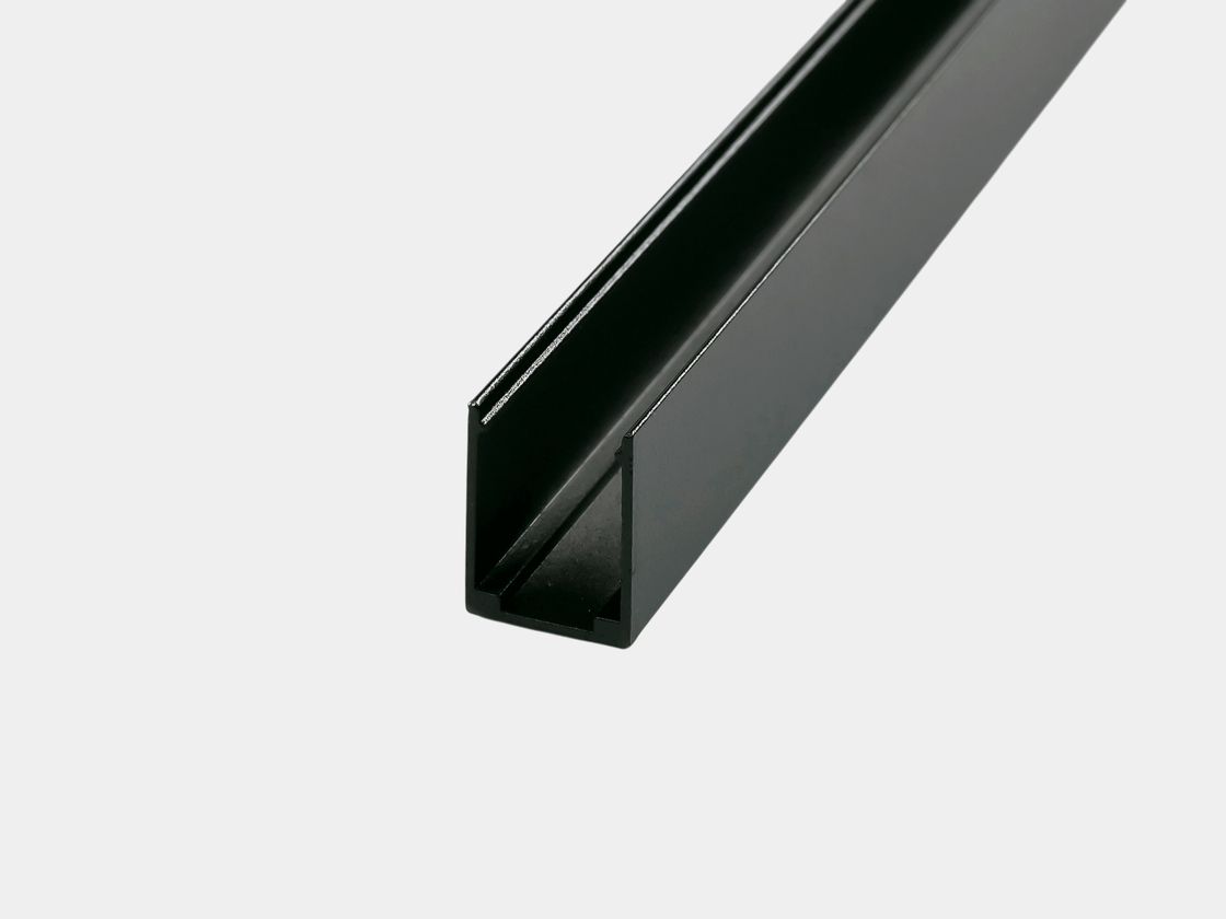 Neon lenta uchun alyuminiy mahkamlash profili 1 m qora 12×20 mm MNT-1220-AL1000-BL