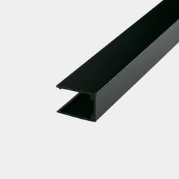 Neon lenta uchun alyuminiy mahkamlash profili 1 m qora 12×20 mm MNT-1220-AL1000-BL