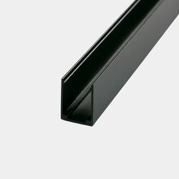 Neon lenta uchun alyuminiy mahkamlash profili 1 m qora 12×20 mm MNT-1220-AL1000-BL