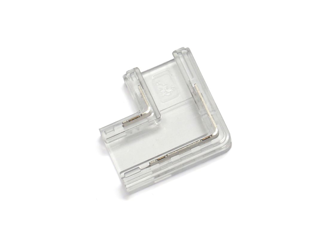 8 mm LED lenta uchun plastik L-konnektor, CN-8MM-2P-L-SC-H
