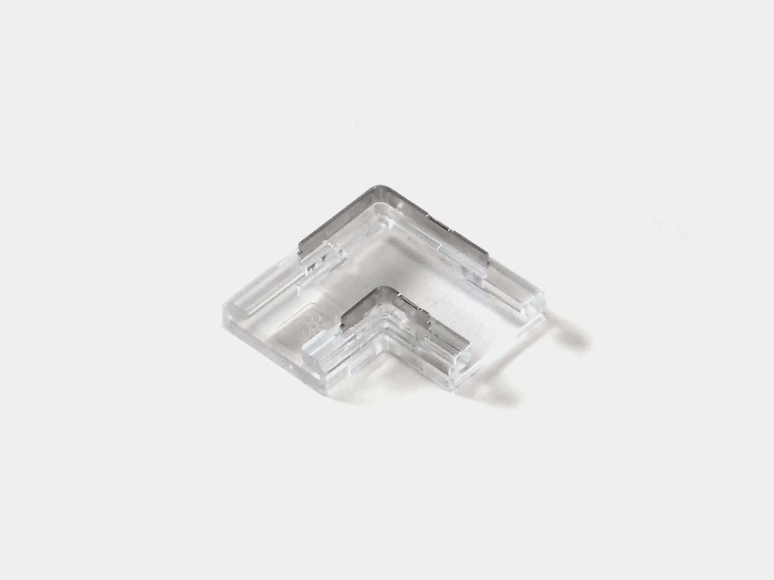 10 mm lenta uchun shaffof plastik L-konnektor