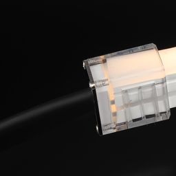 Прозрачная заглушка IP67 с черным проводом, торец