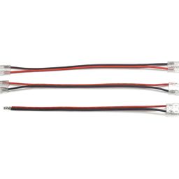 10 mm LED lenta uchun bir tomonlama plastik konnektor, simli, CN-10MM-2P-BW-SC