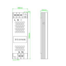 LED lenta uchun quvvat manbai 24 V, 60 Wt, IP20, ST-60-24