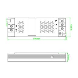 LED lenta uchun quvvat manbai 24 V, 60 Wt, IP20, ST-60-24