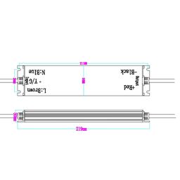 LED lentalar uchun quvvat manbai 24 V, 100 Wt, IP67, MTPW2-100-24