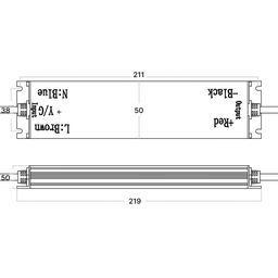 LED lentalar uchun quvvat manbai 24 V, 100 Wt, IP67, MTPW2-100-24