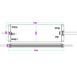 LED lenta uchun quvvat manbai 24 V, 150 Wt, IP67, MTPW2-150-24