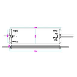 LED lentalar uchun quvvat manbai 24 V, 200 Wt, IP67, MTPW2-200-24