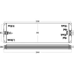 LED lenta uchun quvvat manbai 24 V, 380 Vt, IP67, MTPW2-380-24