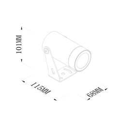 Landshaft spot chirog‘i Fokus 6 Vt, 36°, 220–240 V, 3000K (iliq oq), IP65, nuqtali, buriladigan