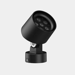 Qora LED spot chiroq, taglikli, old tomondan ko‘rinish