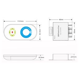 Lenta uchun dimmer oq sensorli 10 A, max:120W, 12/24V: 240W, , RF-DIM-S5-10A
