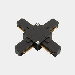 X-Коннектор для однофазных накладных трековых систем, черный,KXZ-BL-X