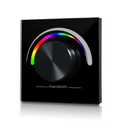 Черная встраиваемая RF панель-валкодер для RGB ленты