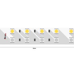 RGB va GND kontaktlari bo‘lgan 24 V LED lenta segmenti