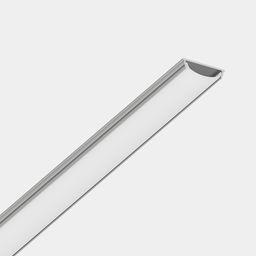 LED lenta uchun alyuminiy egiluvchan profil, diffuzor (ekran) bilan, anodlangan, ARC-1806FLEX