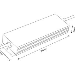 LED lenta uchun quvvat manbai TPW, 200 W, namlikdan himoyalangan, 12 V, MTPW-200-12