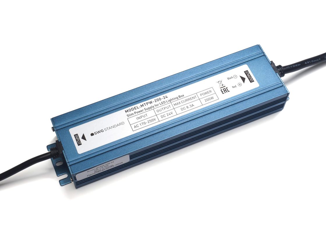 LED lentalar uchun quvvat manbai TPW, 200 W, namlikdan himoyalangan, 24 V, MTPW-200-24